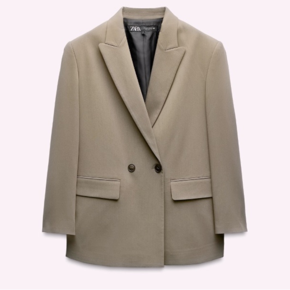 Zara Oversized Double Breasted Blazer